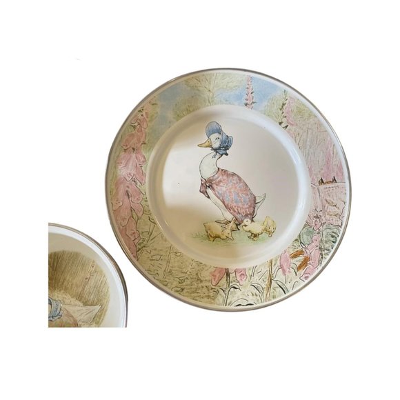 Beatrix Potter Peter Rabbit NIB Golden Rabbit Enamelware 3 PC Set - Picture 2 of 7
